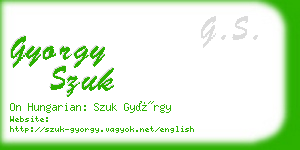 gyorgy szuk business card